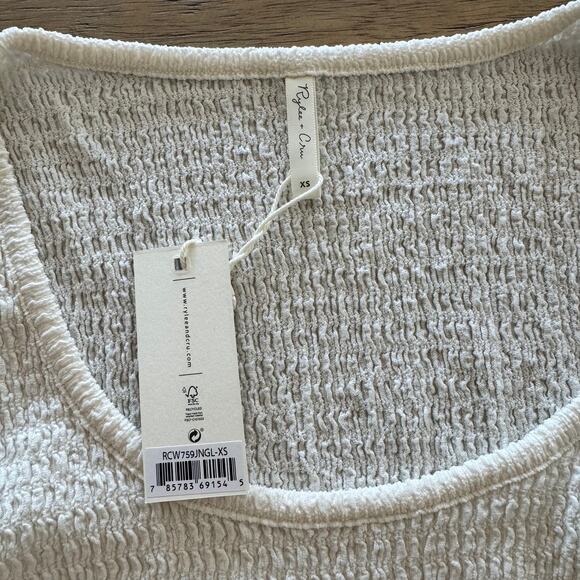 Rylee + Cru Textured Long Sleeve Tee - Size XS - Picture 2 of 5